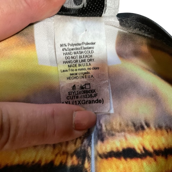 Caren Sport Graphic Tank Dress 1XL Made in USA “Gorgeous” Tiger Face Prin - Picture 6 of 9